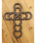 HORSESHOE &amp; STAR WESTERN CROSS WALL DECOR RELIGIOUS WESTERN **CRACK IN C... - $374.75 MXN