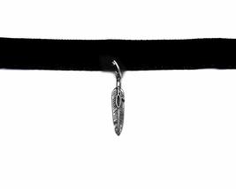 Mia Jewel Shop Silver Metal Charm Dangle Black Velvet Ribbon Strap Choker Adjust - £6.99 GBP