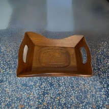 Vintage Wooden Bread Tray Handles &quot;Give Us This Day Our Daily Bread&quot; Etc... - $12.04