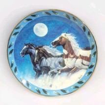 THUNDER MAKERS Plate Spirited Visions Diana Beach Horses Native American Moon - $49.49