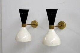 1950&#39;s Mid Century Brass Italian Diabolo Wall Sconce Light Fixture item - £97.16 GBP