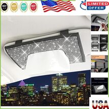 Stylish Rhinestone Car Visor Tissue Holder &amp; Glitter Sunglasses Clip for... - $455.10 MXN