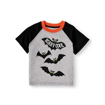 Halloween Toddler Boy Short Sleeve Raglan Graphic T-Shirt Size 3T Color ... - £7.77 GBP