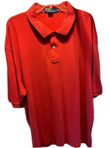 Polo Ralph Lauren Men’s XXLT Red Short Sleeve 1/4 Button Cotton Polo Shirt - £15.20 GBP