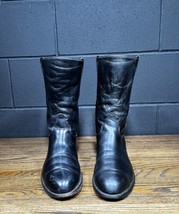 Vintage Justin 6839 Black Leather Western Cowboy Boots Men’s 9.5 E - £39.51 GBP
