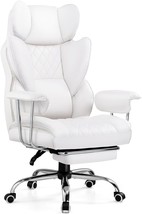 With Its Outward-Fixed Soft Armrests And Footrest, The Ergonomic And, White). - £184.03 GBP