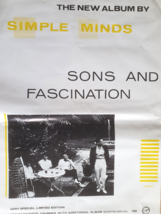 Simple Minds - Affiche Originale - Sons And Fascination - Rare - 1981 - $126.20