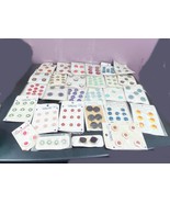 Buttons On Cards Plastic Multi Color Vintage Unused Sewing Fashion 25 Ca... - $24.74