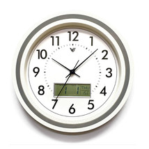 Analog w/ Digital Calendar &amp; Temperature Wall Clock (White) - $72.25