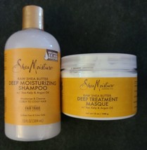 2 pc lot Shea Moisture Raw Shea Retention Shampoo/Deep Treatment Masque (H5) - £21.07 GBP