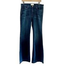 Current Elliott Girl Crush Flare Jeans Release Hem Midnight Noir Dark Wa... - £34.37 GBP