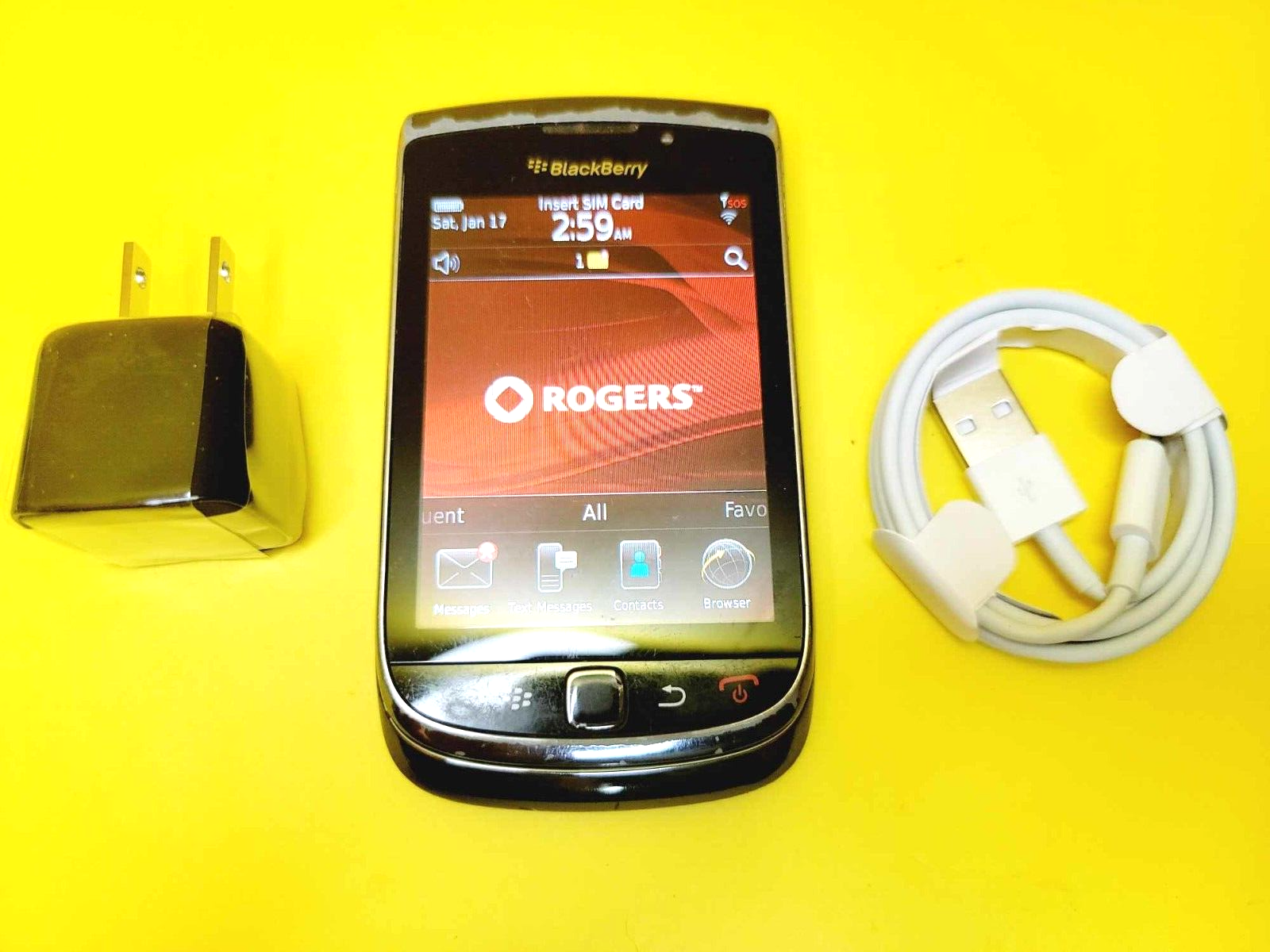 BLACKBERRY TORCH 9800 UNLOCKED QWERTY CELL PHONE TELUS BELL FIDO CHATR R... - $57.22