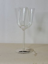 Vintage MCM Finlandia Vodka Blown Glass Triple Shot Glass 6.5 inches - £14.80 GBP