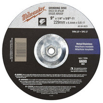 Milwaukee Tool 49-94-9025 9&quot; X 1/4&quot; X 5/8-11&quot; Grinding Wheel (Type 27) - £19.95 GBP