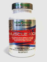 VemoHerb Muscle Kick - 90 Capsules Muscle Fuel Growth Strength Energy - £25.65 GBP