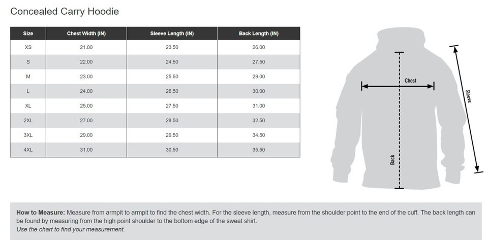 Rothco Black Concealed Carry Hoodie W 2 Passthrough Ports Quick Access S-5XL Item image 7