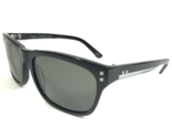 Bobby Jones Sunglasses Curtis Black Polished Silver Square with Polarize... - $46.59