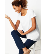Pure Jill Sz S Oversized Scoop Neck Elliptical Tee Shirt Pullover Blouse... - $404.87 MXN