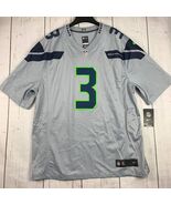 Seattle Seahawks Wilson #3 NFL 2XL Nike Jersey T-Shirt Gray New Mens - $111.67 CAD