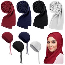 4 Pcs Women Chiffon Scarves 4 Pcs Hijab Caps Long Shawl Soft Wrap Scarves Islami - £41.11 GBP
