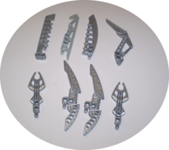 8 Used Lego Technic Bionicle Weapons Ice Skate Air Katana Staff of Light Blade - $9.95