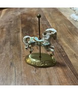 HOUSE OF LLOYDS 1990 PORCELAIN CAROUSEL HORSE METAL BASE - $180.84 MXN