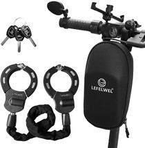 Electric Scooter Locks Anti Theft，Bike Chain Lock With Bag，Best Lock For - £51.54 GBP