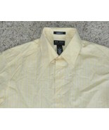 Mens Shirt Axcess Yellow Striped Button Front Long Sleeve Dress $45 NEW-... - £15.86 GBP