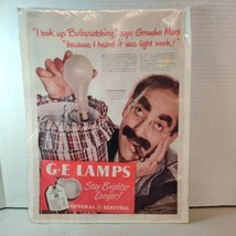 Rare Vtg General Electric Ge Bulbsnatching Advertising Poster Ft Groucho Marx - £30.40 GBP