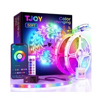 TJOY LED Strip of Lights | Bluetooth | Music Sync | Change Color With Phone Remo - £34.12 GBP