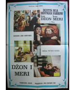 1969 Original Movie Poster John Mary Dustin Hoffman Mia Farrow Romance D... - £20.04 GBP