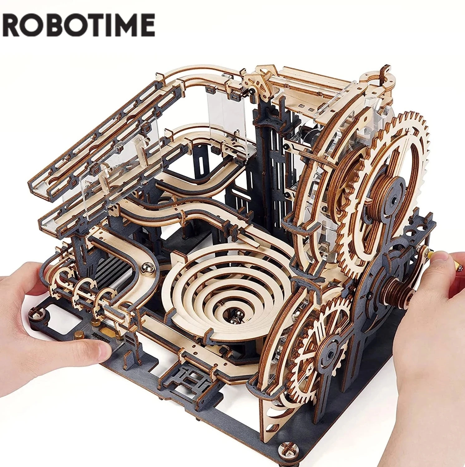 Robotime Rokr Marble Run Set 5 Kinds 3D Wooden Puzzle DIY Model Building Block - £57.88 GBP+