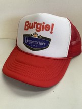 Vintage Burgie Beer Hat Burgermeister Beer Trucker hat snapback New Red - £11.83 GBP