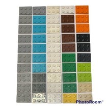 50 LEGO Parts Pieces 2x3 Plate #3021 Gray White Green Brown Orange - $3.95