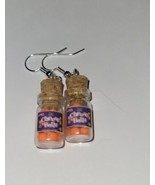 Cheese Ball Jar Earrings Silver Wire Cheesy Snack Puff Kids - $8.50