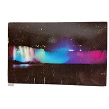 Postcard Horseshoe Falls Illuminated At Night Ontario Canada Chrome Unposted - £5.44 GBP