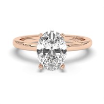 1CT Oval Cut Solitaires F-G Color with VS/ SI Clarity Lab-Grown Ring, - £743.98 GBP