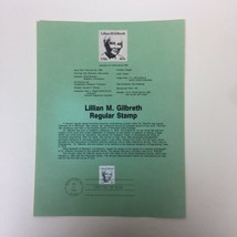 USPS Souvenir First Day Of Issue Commemorative Stamp 2/24/84 Lillian M. Gilbreth - £5.53 GBP