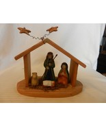 Painted Ceramic Nativity Figurine, Jesus, Mary Joseph &amp; Camel in Stable #24 - $42.75