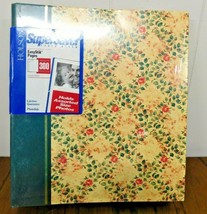 NEW Vintage Holson Photo Album EasyStik Pages Green Floral - Holds 300 Photos - £10.36 GBP