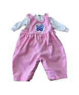 Vintage Healthtex Pink Bib Overalls White Shirt Baby Girls 6 Months USA - $33.33 CAD