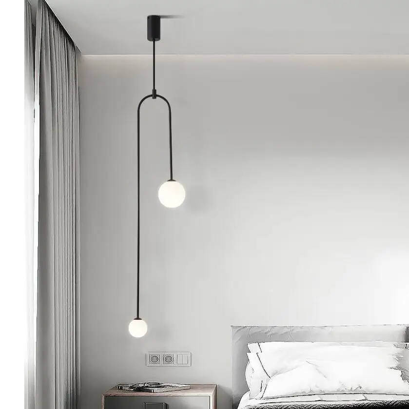 Nordic bedroom bedside restaurant pendant lamp bar simple living room ba... - £53.76 GBP+