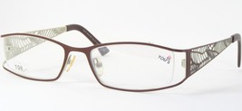 You&#39;s Eyewear 740 15 Matt Brown /Cream Rare Unique Eyeglasses Glasses 51-18-140 - £72.52 GBP