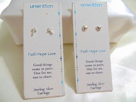 Unwritten Heart and Cross Stud Earring Duo R483 $65 - $28.79