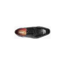 Stacy Adams Riccardi Plain Toe Oxford Shoes Animal Print Leather Black 25575-001 image 5