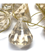 Clear Set of 23 Lucite 1 1/2&quot; Faceted Drop Ornaments - $731.99 MXN