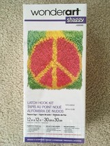 Wonderart LATCH HOOK KIT PEACE SIGN - Shaggy 12&#39;&#39; x 12&#39;&#39; - $347.57 MXN