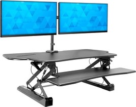 Standing Desk Converter Height Adjustable 47&quot; Extra Large Wide Stand Up ... - £479.61 GBP