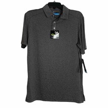 PGA Tour Polo Golf Shirt Size Small Gray Heather Striped Motionflux Mens - $19.79