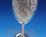 John Evans English Victorian Sterling Silver Goblet Fancy Engraved 6 1/4... - £200.47 GBP